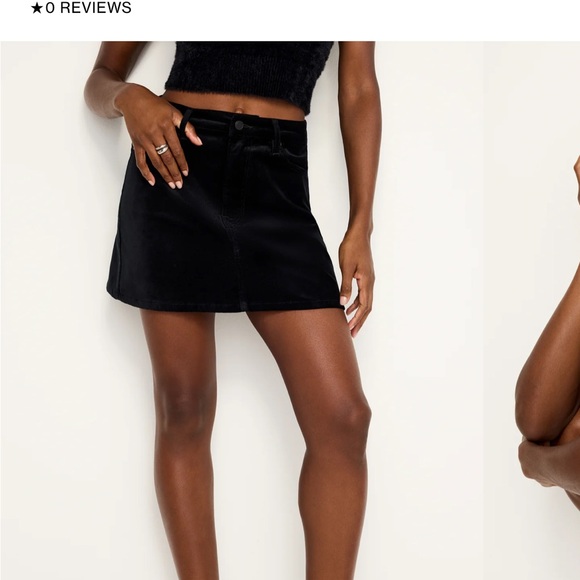 Good American black velvet mini skirt - Picture 3 of 3